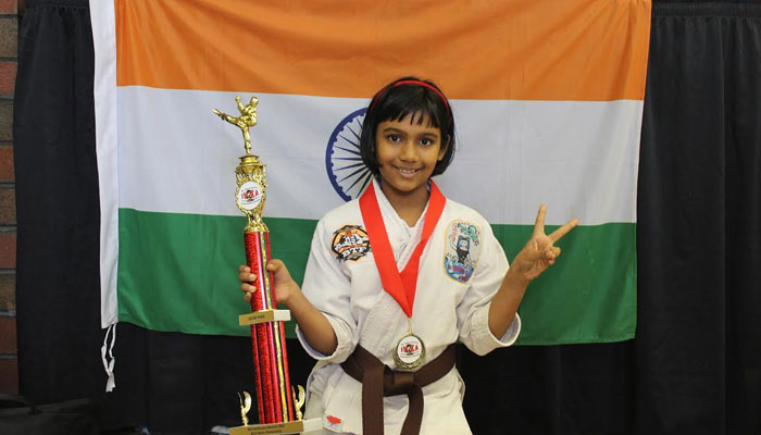 WON SILVER IN KUMITE SUB-JUNIOR GIRLS CATEGORY IN USA